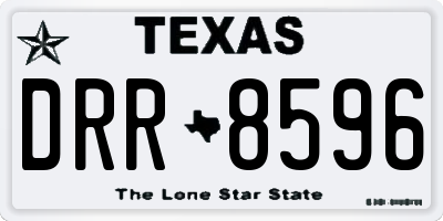 TX license plate DRR8596