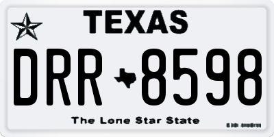 TX license plate DRR8598