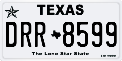 TX license plate DRR8599