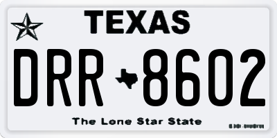 TX license plate DRR8602