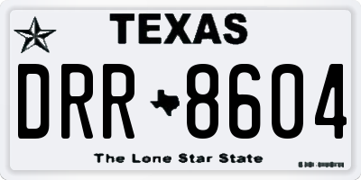 TX license plate DRR8604