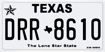TX license plate DRR8610