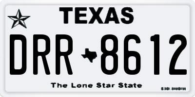 TX license plate DRR8612