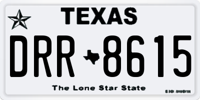 TX license plate DRR8615