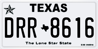 TX license plate DRR8616