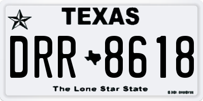 TX license plate DRR8618
