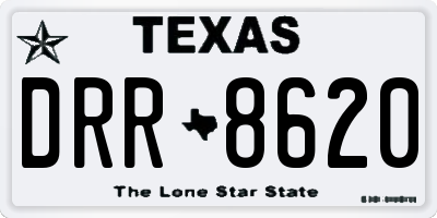 TX license plate DRR8620
