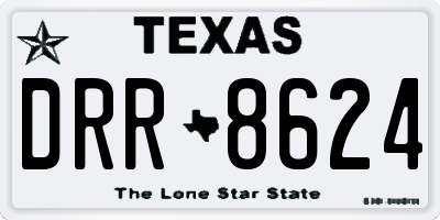 TX license plate DRR8624