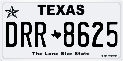 TX license plate DRR8625