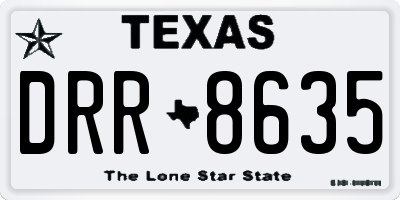 TX license plate DRR8635