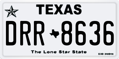 TX license plate DRR8636