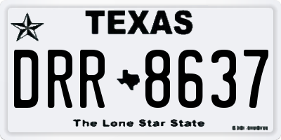 TX license plate DRR8637