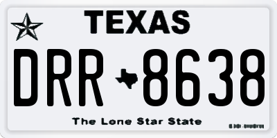 TX license plate DRR8638
