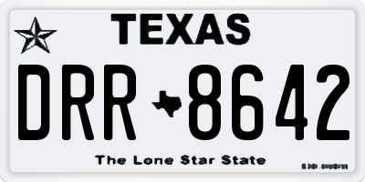 TX license plate DRR8642