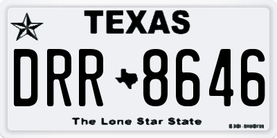 TX license plate DRR8646