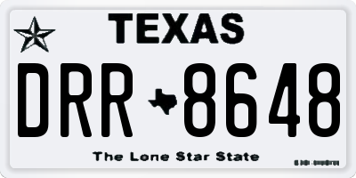TX license plate DRR8648