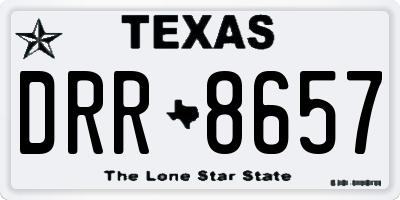 TX license plate DRR8657