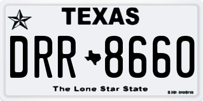 TX license plate DRR8660