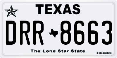 TX license plate DRR8663
