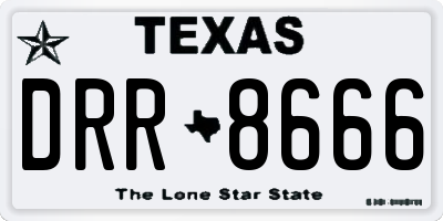 TX license plate DRR8666