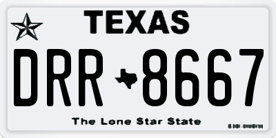 TX license plate DRR8667