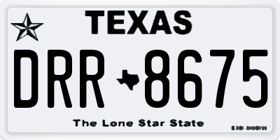 TX license plate DRR8675