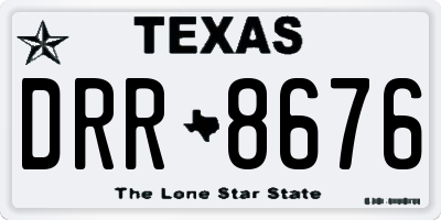 TX license plate DRR8676