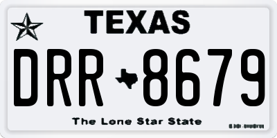 TX license plate DRR8679