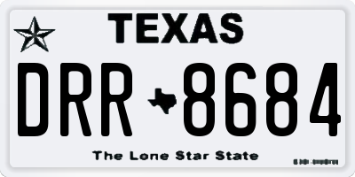 TX license plate DRR8684