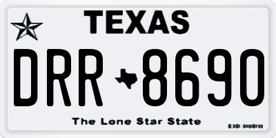 TX license plate DRR8690