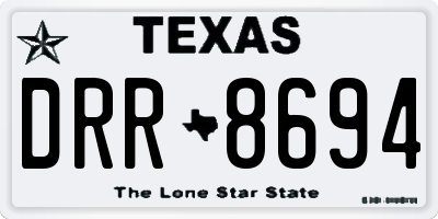 TX license plate DRR8694