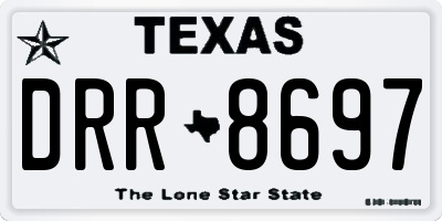 TX license plate DRR8697