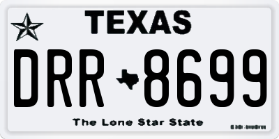 TX license plate DRR8699