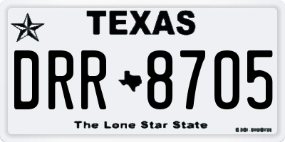 TX license plate DRR8705