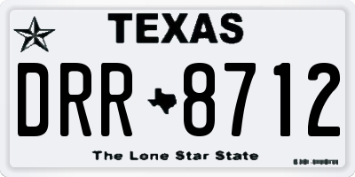 TX license plate DRR8712