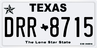 TX license plate DRR8715