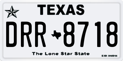 TX license plate DRR8718