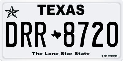 TX license plate DRR8720