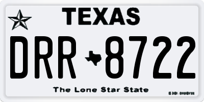 TX license plate DRR8722
