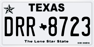 TX license plate DRR8723