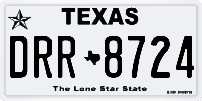 TX license plate DRR8724