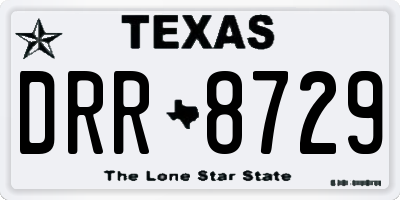 TX license plate DRR8729