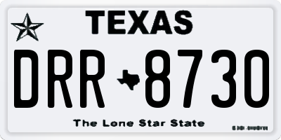 TX license plate DRR8730