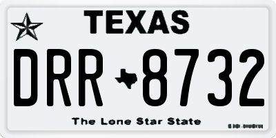 TX license plate DRR8732