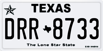 TX license plate DRR8733