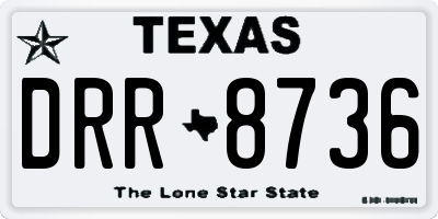 TX license plate DRR8736