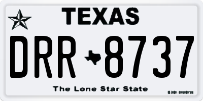 TX license plate DRR8737