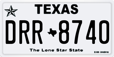 TX license plate DRR8740