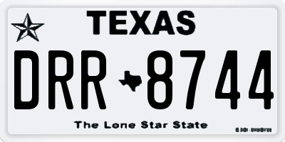 TX license plate DRR8744
