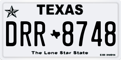 TX license plate DRR8748